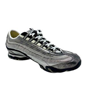 Authentic Skechers Size 8 Womens Shoes Silver Low Top Volleyball Tennis Sneakers